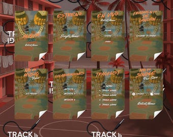 Pakket met 10 Urban Style-sjablonen voor muzikanten/artiesten, bewerkbaar in Canva – Cover, première, tracklist, pre-save, songteksten en meer