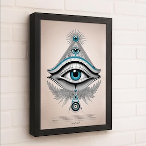 Eye of Horus Wall Art – Ancient Egyptian Symbol Poster, Spiritual Protection Print, Vision & Clarity Artwork (2:3)