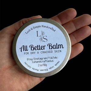 All Better Balm – Natural Handmade Moisturizing Balm for Dry, Cracked Skin