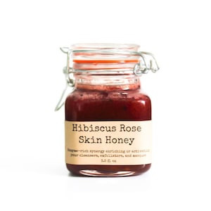 Hibiscus Rose Skin Honey ~ Face Cleanser for Sensitive Skin, Natural Exfoliator & Masque Activator