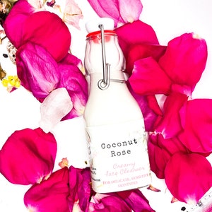 Milk Cleanser for Face ~ Vegan Face Cleanser ~ Dry Skin Cleanser ~ Sensitive Skin Face Wash ~ Coconut Rose