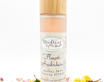 Flower Ambrosia Face Elixir~ Modern Balancing Toner with Organic Flowers & Botanicals