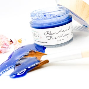 Blue Spirulina & Honey Face Masque ~ Seaweed Masque ~ Purifying Facial Masque ~ Organic Facial Mask ~ The Blue Mermaid Face Mask Treatment