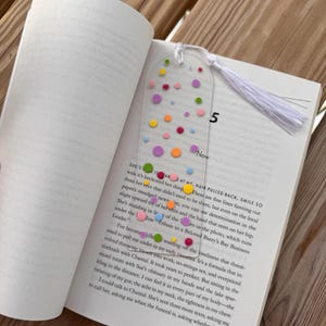 Handpainted Dotted Acrylic Bookmark