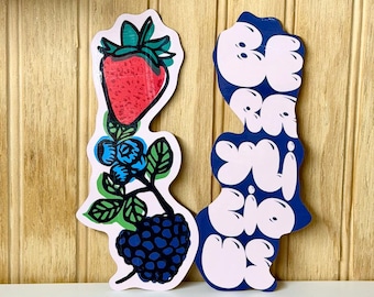 Berries Bookmark Strawberry Blueberry Blackberry Berrylicious