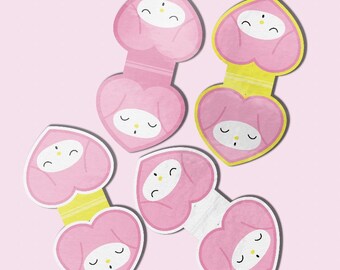 Sleeping Bunny Magnetic Bookmark Hello Kitty and Friends Kuromi My Melody