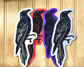 Raven Bookmark, Irregular Gothic Dark Academia Tall Bookmark