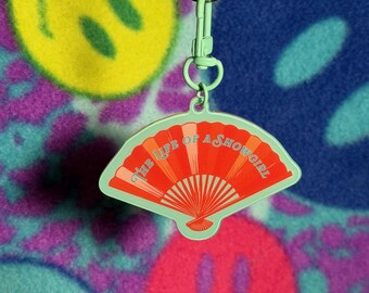 Showgirl Hand Fan Keychain Acrylic TLOASG Life Design