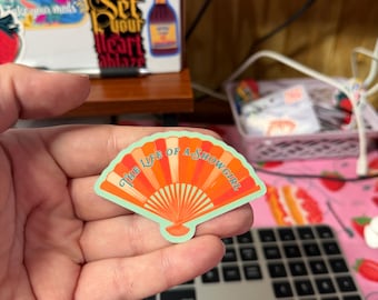 Hand fan tloas sticker taylor showgirl vibes
