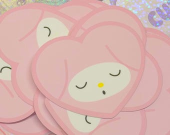 Sleeping Bunny Sticker Hello Kitty and Friends Kuromi My Melody