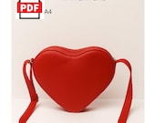 Heart Shaped Bag Sewing Pattern PDF – DIY Purse Pattern with Instructions – Instant Download