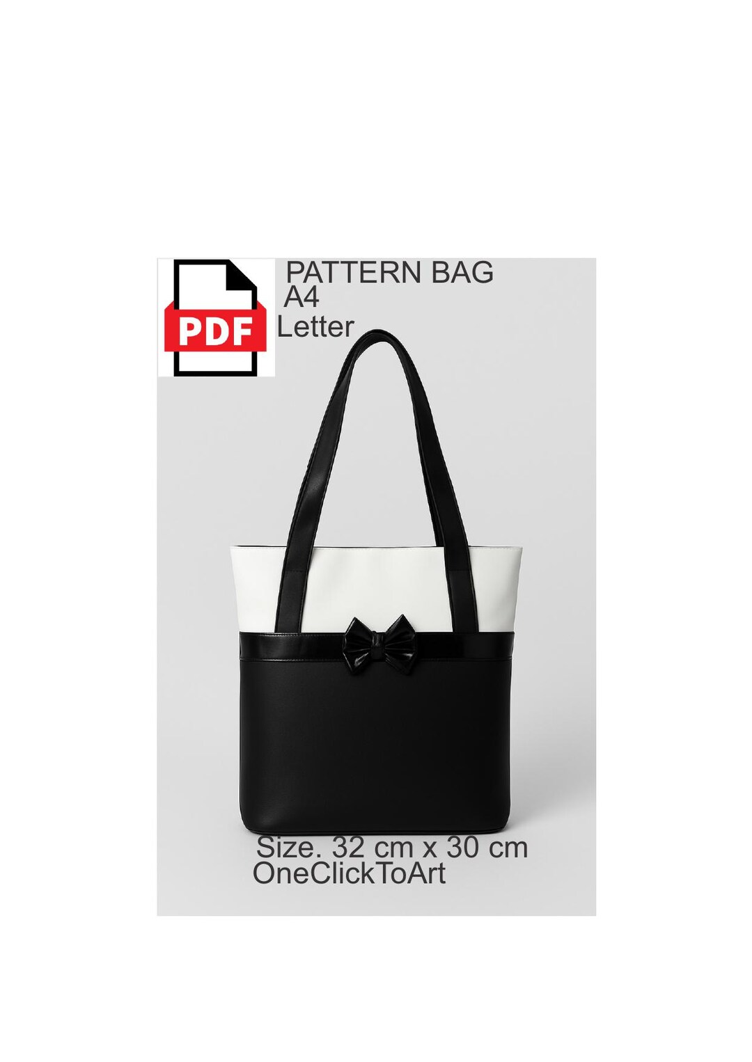 Tote Bag Sewing Pattern PDF • A4 & Letter Format • Beginner-friendly ...