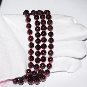 Natural Garnet Gemstone Beads Mala Beads Mala Tassel Mala Necklace Prayer Beads Yoga Jewelry Necklace Japa Mala Meditation Guru Mala
