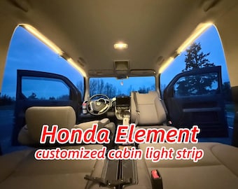 Honda Element customized cabin LED light strip - Warm White, Plug n Play cabin light upgrade
