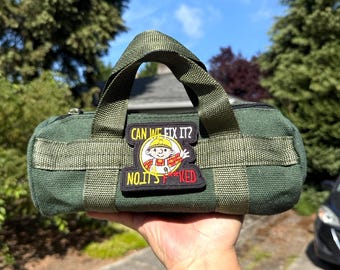 Car Tool Bag with Funny Patch – Bigfoot / Meowdy Cat / Pew Pew Cat – Trunk Organizer, Vehicle Gear Storage, Gift for Car Lovers