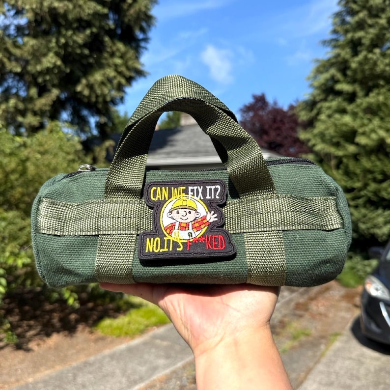 Car Tool Bag with Funny Patch – Bigfoot / Meowdy Cat / Pew Pew Cat – Trunk Organizer, Vehicle Gear Storage, Gift for Car Lovers can we fix it?
