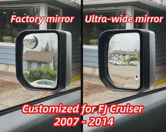 Toyota FJ Cruiser 2007–14 Customized Convex Mirror - Widest View In Market, Same Day Ship, 5 mins install, Non-Heated, Direct Replacement