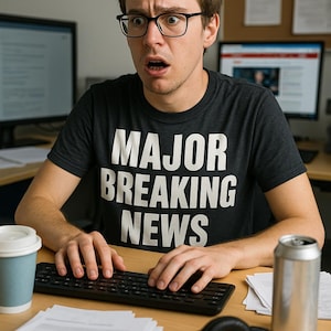 Major Breaking News – Premium Unisex Crewneck T-Shirt
