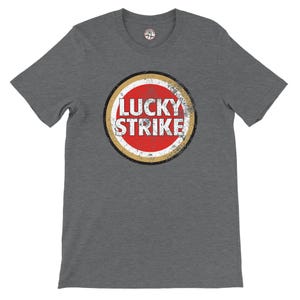 T-shirt Lucky Strike Vintage - Coton, Unisexe - Style Rétro - Neuf Avec étiquettes