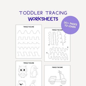 Toddler Tracing Worksheets | Pre-Writing Line Practice for Preschool & Kindergarten