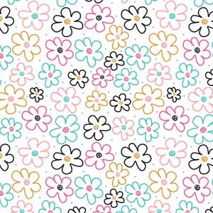 DIY Flower Fabric Colorful Floral Style 100% Pure Cotton Fabric Custom DIY Fabric By The Half Yard