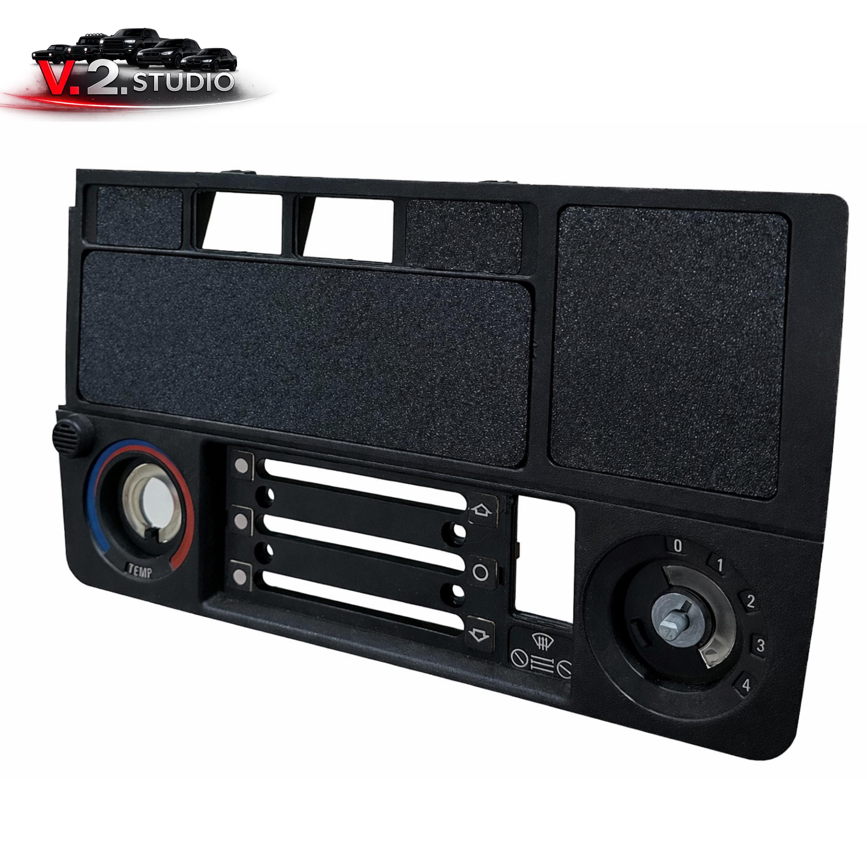 1-DIN Car Radio Blanking Fascia Panel Plate – Universal Fit – Black