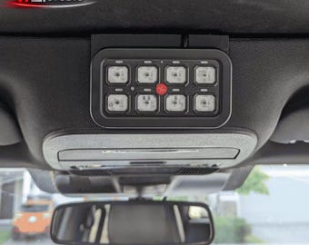 Ford F-150 13th-14th Gen Overhead Switch Mount for Auxbeam 6 and 8 Gang | Fits XLT, Lariat, Raptor | OEM Style Interior Upgrade