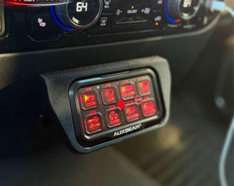 Universal Auxbeam 6 & 8 Gang Switch Panel Mount | Fits Standard + XL | Flush Dash Insert for Off-Road, UTV, SUV, and Overland Builds