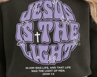 Jesus is the Light SVG: Christian Shirt Design, Bible Verse (Digital Download)