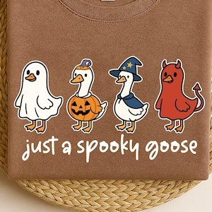 Just a Spooky Goose SVG, Funny Halloween Goose Png, Spooky Goose Png, Cute Horror Png, Goose in Halloween Costumes Sublimation, Spooky Svg