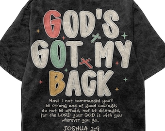 God’s Got My Back SVG | Bible Verse PNG | Christian Shirt Design (Digital Download)