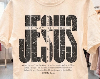 Christian Png, John 14:6 Png, Jesus Way Truth Life Png, Bible Verse Png,  Faith Png, Religious Png, Trending Png, Dtf Digital, Jesus Png