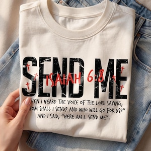 Send Me SVG: Bible Verse Shirt, Christian Png, Church Prayer Design (Digital Download)