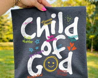 Child of God SVG, Bible Verse PNG, Christian Kids Shirt Design (Digital Download)