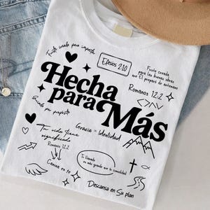 Hecha para Más SVG: Hiszpański chrześcijański werset biblijny, Latina Faith Design (pobieranie cyfrowe)