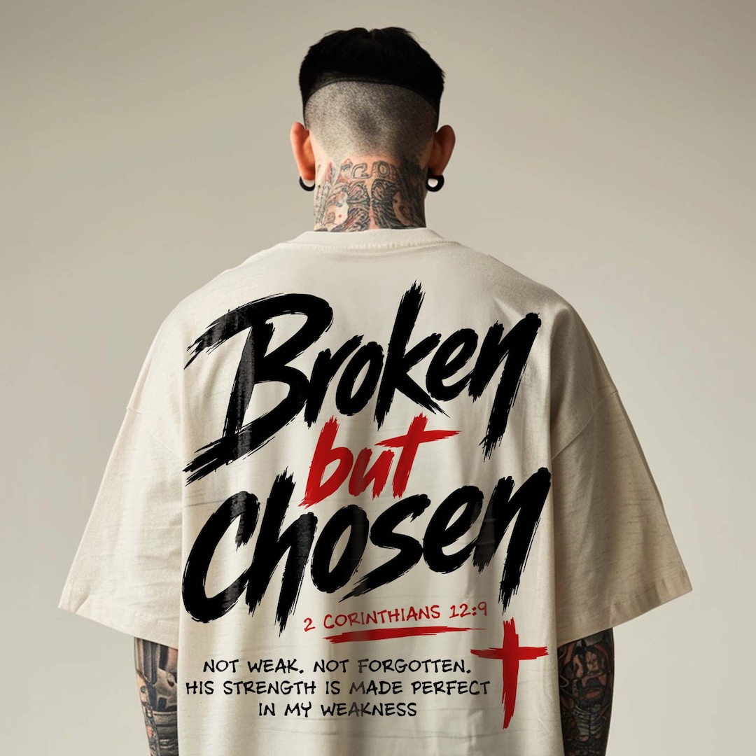 Christian PNG, Broken But Chosen SVG, 2 Corinthians 12:9 PNG, Faith Based Png, Christian S