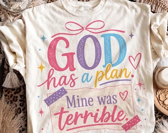Christian Png, God Has A Plan Png, Funny Christian Png, Retro Faith Png, Cute Christian Png, Graphic Tee Png, Dtf Digital, Trending Png