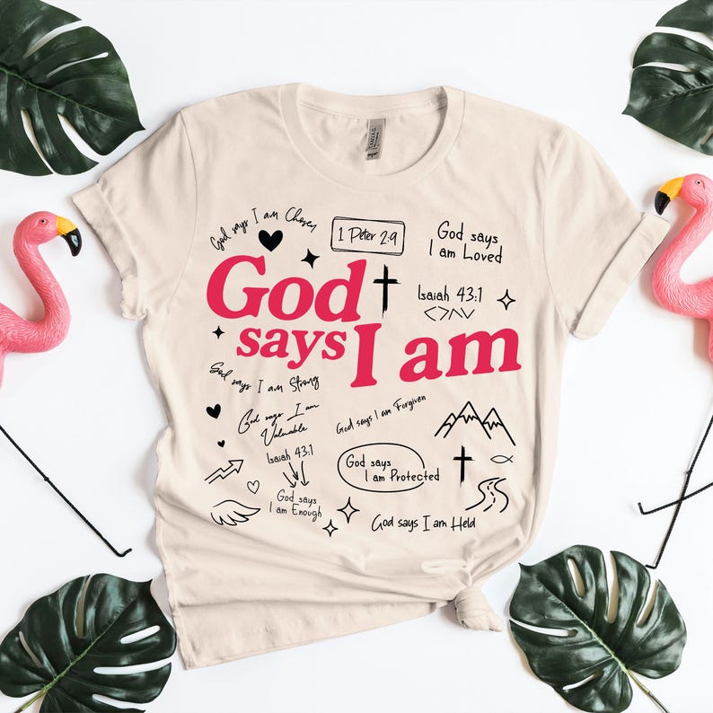 God Says I Am SVG: Christian Gifts Shirt Design (digital Download) - Etsy