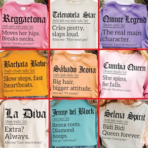 Pop Culture Latina Icons SVG Bundle, Funny Spanish Quote PNG, Hispanic Celebrity Shirt Designs, Latin Music Dance Cricut PDF, Latina Svg