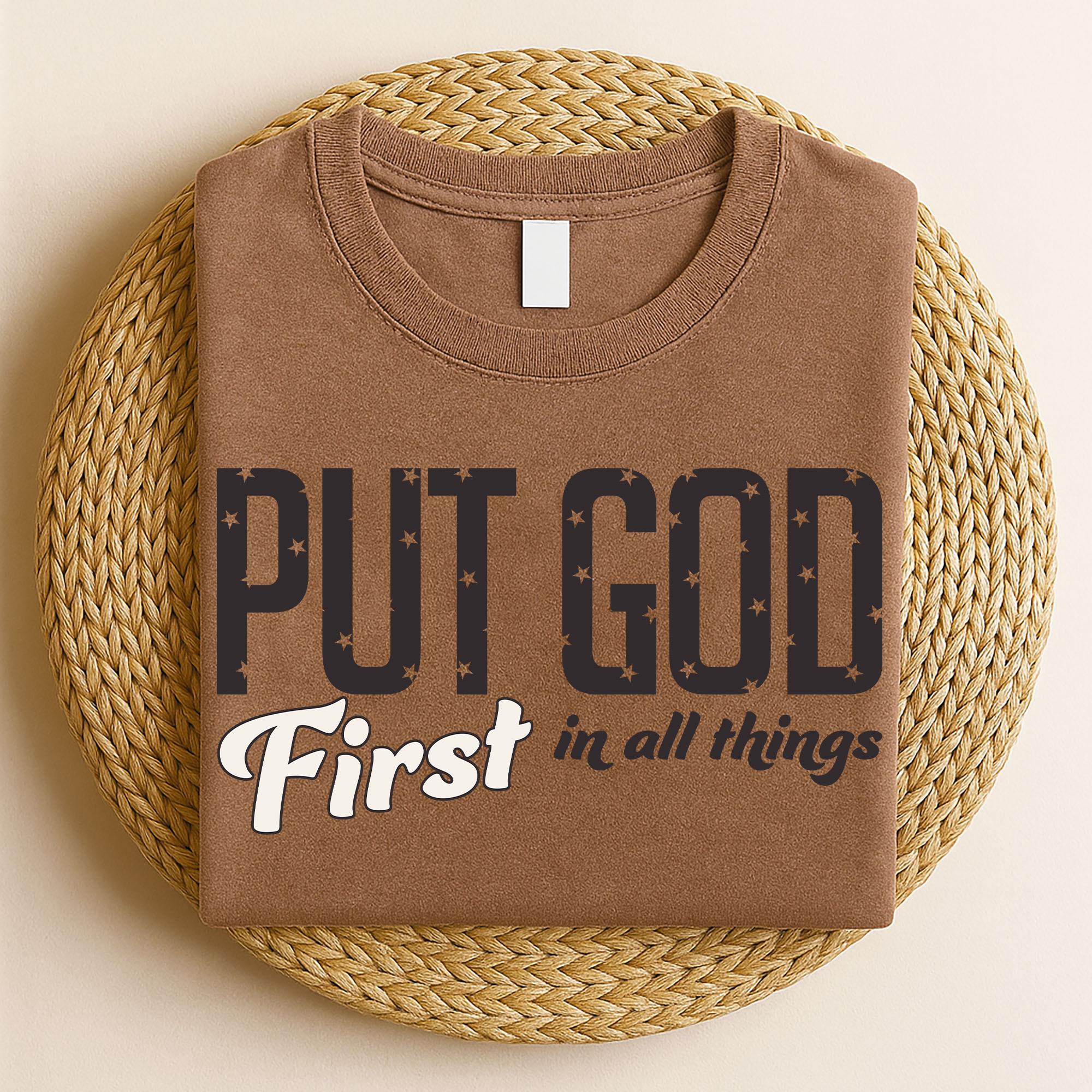 Put God First SVG, Faith SVG PNG, Bible Verse Shirt Design, Christian ...