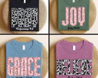 Christian Sublimation PNG Bundle: Leopard Checkered Bible Quotes (Digital Download)