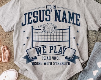 Christian Png, In Jesus Name We Play Png, Volleyball Graphic Tee, Faith Png, Religious Png, Jesus Png, Trending Png, Dtf Digital Files