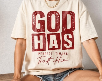 God Has Perfect Timing SVG: Bible Verse Shirt, Christian Png Design (Instant Download)