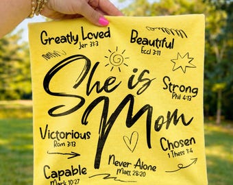 She is Mom SVG: Bible Verse Shirt, Christian Png, Church Mama svg (Digital Download)