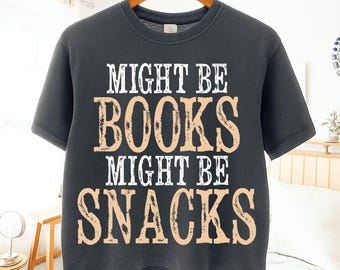 Might Be Books Might Be Snacks SVG: Funny Book Lover Reading-ontwerp (digitale download)