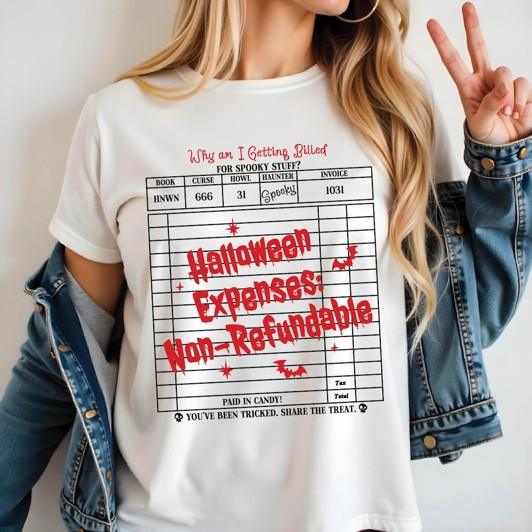 Halloween Expenses Non-refundable SVG: Funny Receipt Shirt Design