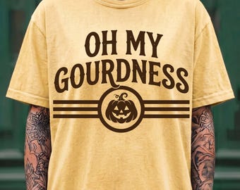 Fall Png, Oh My Gourdness Png, Funny Pumpkin Png, Halloween Png, Retro Autumn Shirt Design, Cute Fall Graphic, Trending Png, Dtf Digital