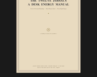 12 Zodiacs Desk Energy Manual | Chinese Astrology Nine Houses Reading (PDF Download)