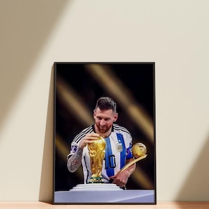 Lionel Messi Argentina Poster HD art sticky wall waterproof home living room bar decoration