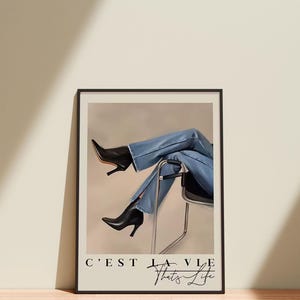 C&#39;est La Vie Vintage Minimalist Poster Wall Art Home Decor Canvas Print Painting Living Room Bedroom Decor